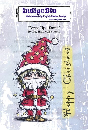 Dress Up - Santa A6 Red Rubber Stamp